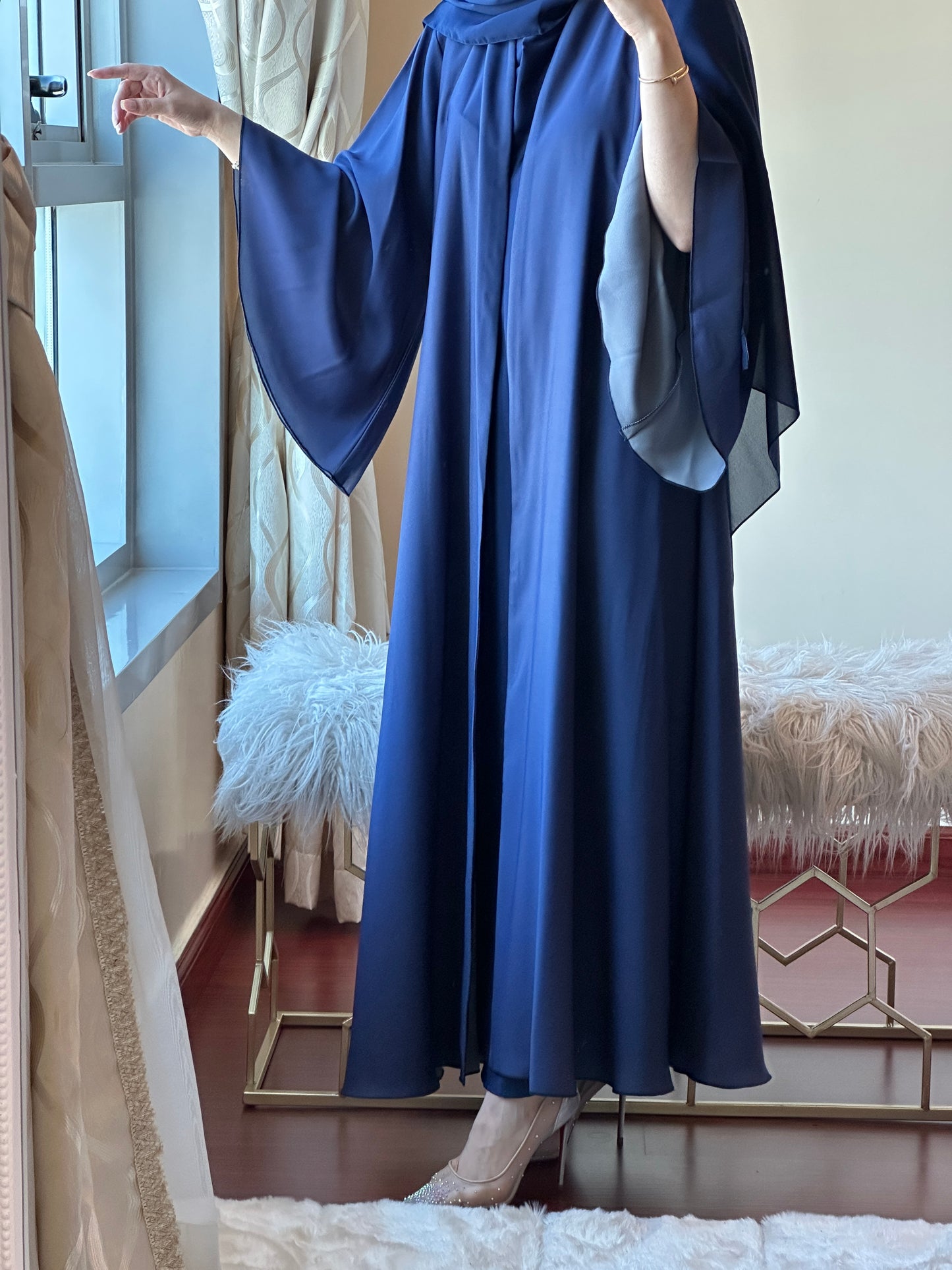 C-RoyalBlue-Silver-Duotone-Abaya-Set