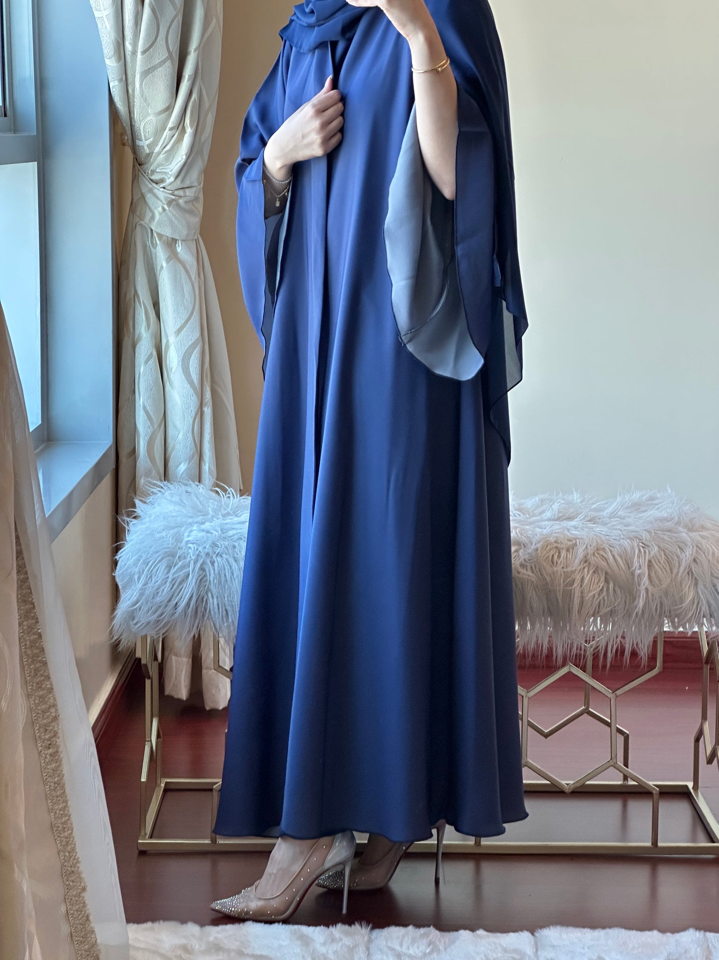 C-RoyalBlue-Silver-Duotone-Abaya-Set