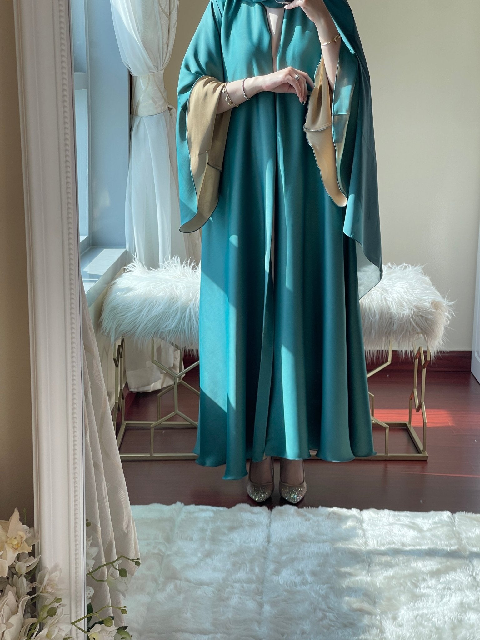 C - RTW - Teal - Gold - Duotone - Abaya