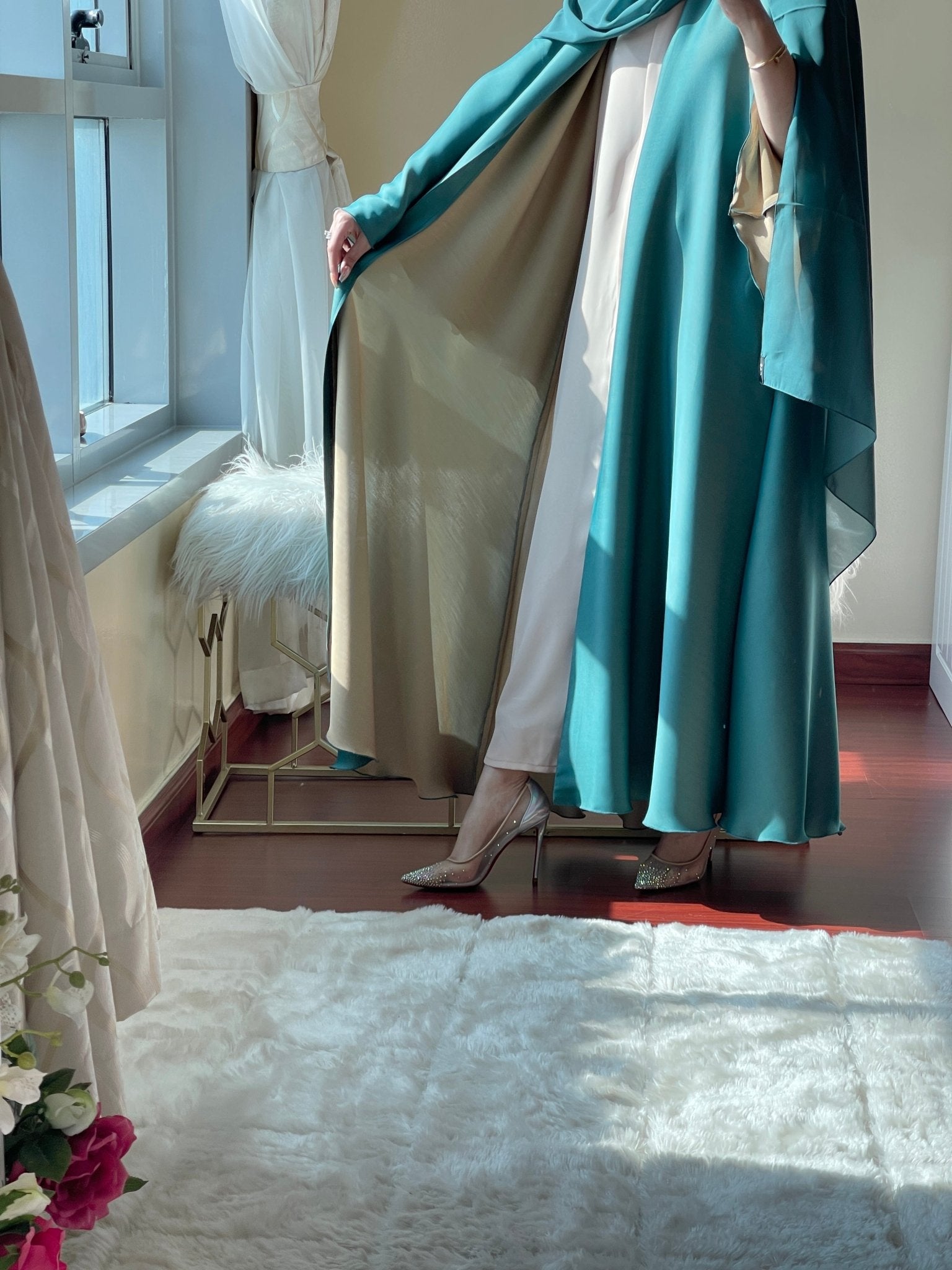 C - RTW - Teal - Gold - Duotone - Abaya