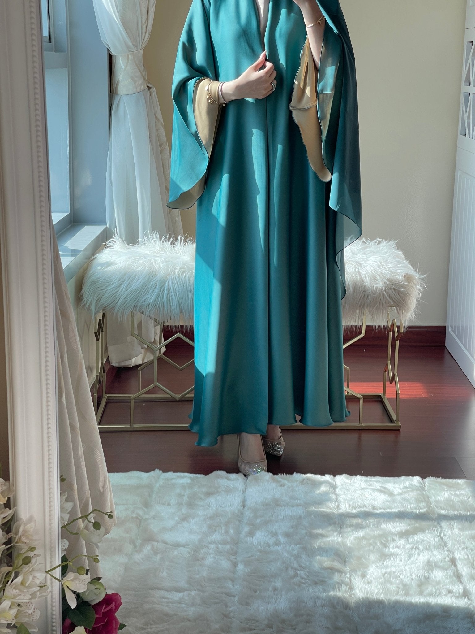 C - RTW - Teal - Gold - Duotone - Abaya